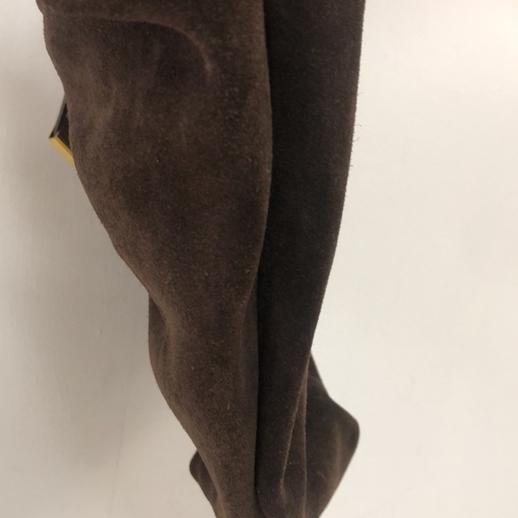 VTG Kelle Pollock Chocolate Suede Shoulder Bag - Picture 9 of 14